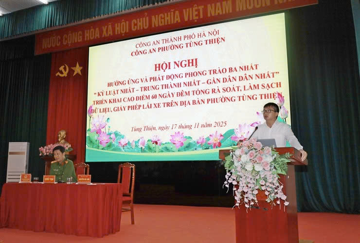 Công an phường Tùng Thiện tăng cường đối thoại, lắng nghe nhân dân vì an ninh, trật tự bền vững