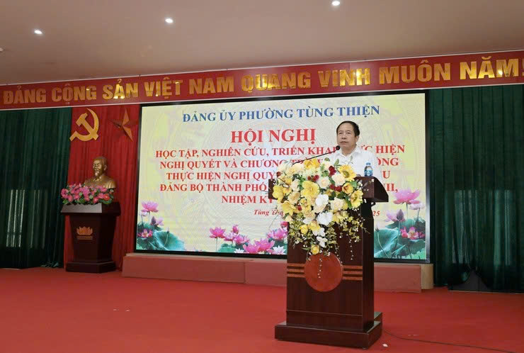 Phường Tùng Thiện quán triệt Nghị quyết Đại hội XVIII của Đảng bộ thành phố, tạo nền tảng cho giai đoạn phát triển mới