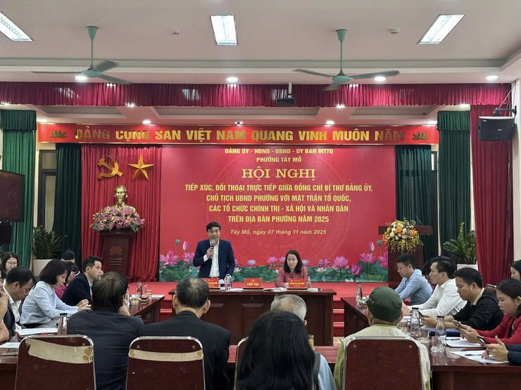 Phường Tây Mỗ đối thoại trực tiếp với nhân dân, tăng cường kỷ cương và tinh thần phục vụ
