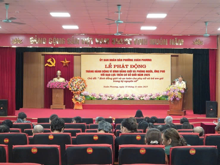 Phường Xuân Phương phát động Tháng hành động vì bình đẳng giới, lan tỏa thông điệp bảo vệ phụ nữ và trẻ em trong kỷ nguyên số