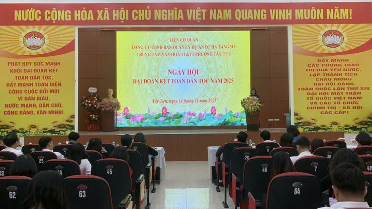 Phường Tây Tựu tổ chức Ngày hội Đại đoàn kết toàn dân tộc, lan tỏa tinh thần gắn kết trong khối cơ quan hành chính
