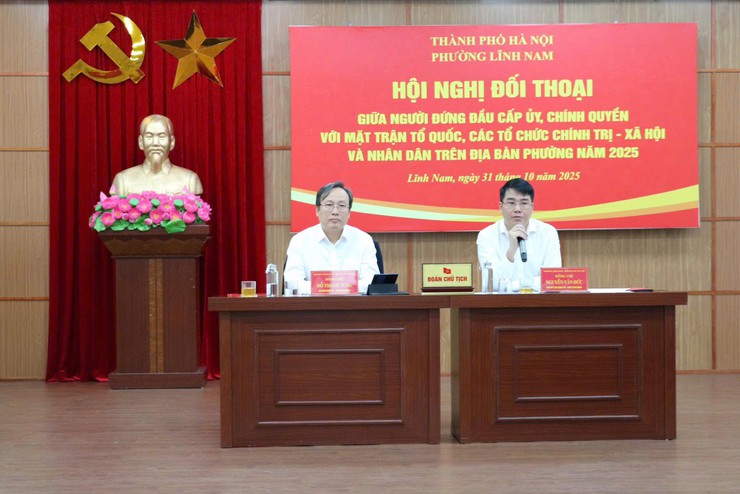 Lãnh đạo phường Lĩnh Nam đối thoại trực tiếp, lắng nghe và giải quyết kiến nghị của nhân dân