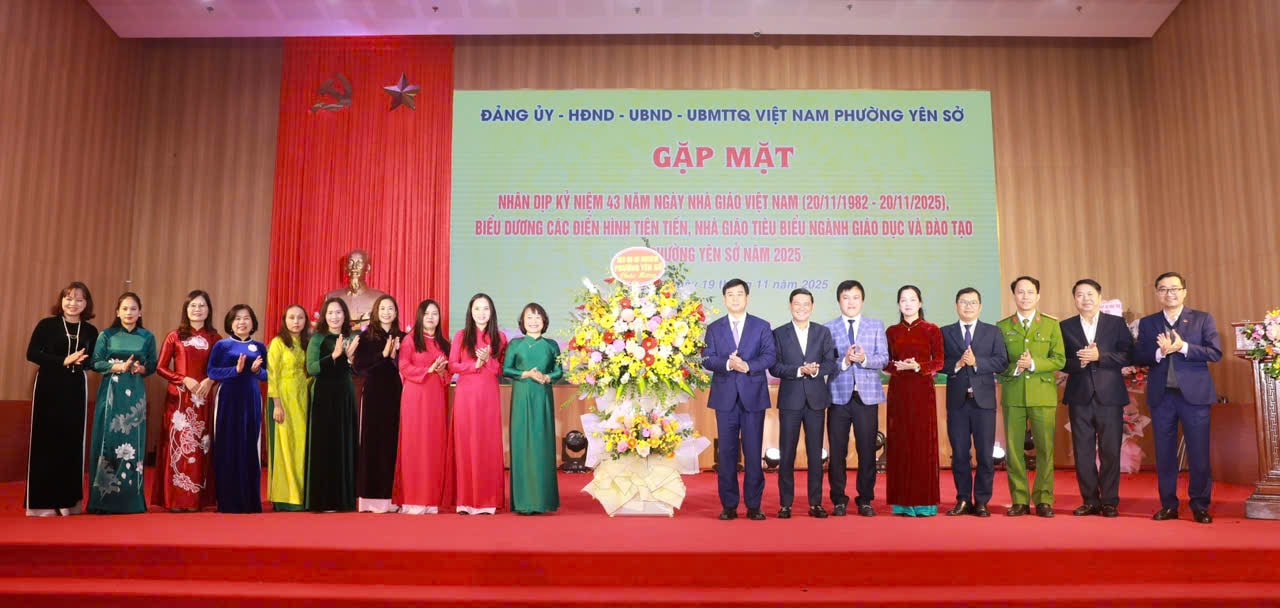 Phường Yên Sở tri ân đội ngũ nhà giáo, lan tỏa giá trị “tôn sư trọng đạo” trong giai đoạn mới