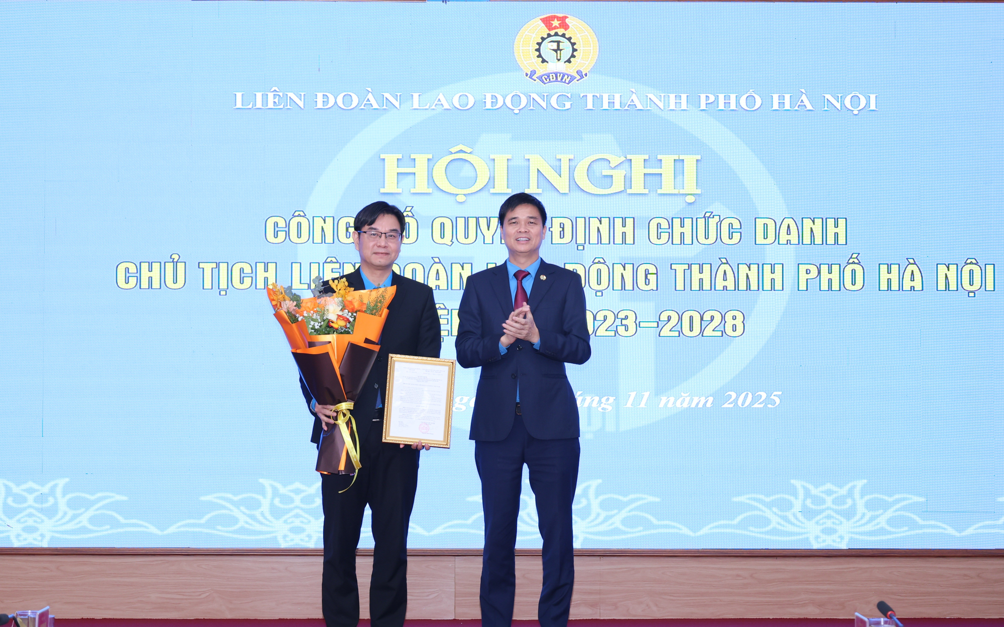 Đồng chí Nguyễn Văn Thắng giữ chức Chủ tịch LĐLĐ thành phố Hà Nội nhiệm kỳ 2023–2028