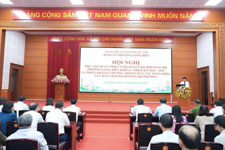 Phường Long Biên quán triệt Nghị quyết Đại hội Đảng bộ lần thứ I, định hướng phát triển toàn diện giai đoạn 2025-2030