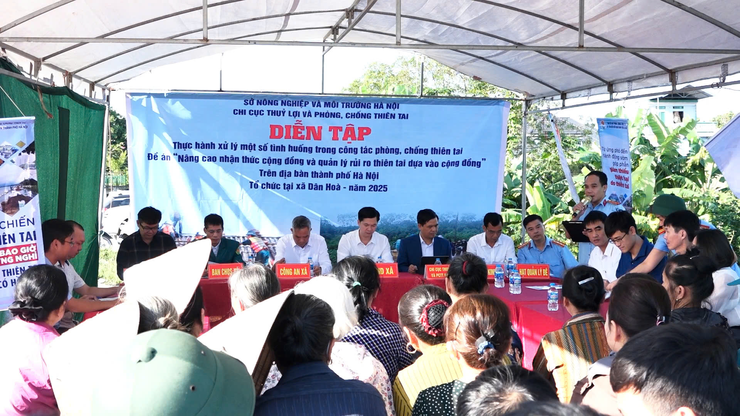 Xã Dân Hòa chủ động nâng cao năng lực ứng phó thiên tai qua diễn tập phòng, chống và tìm kiếm cứu nạn