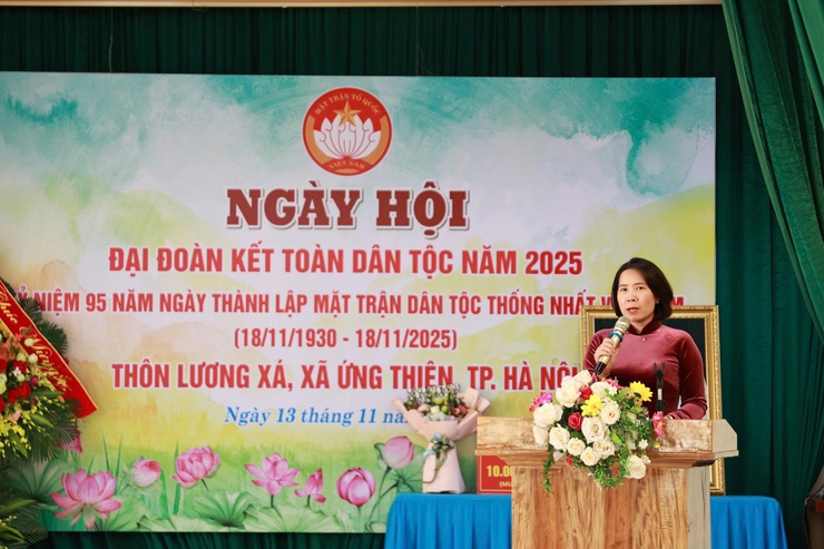 Thôn Lương Xá (xã Ứng Thiên) tổ chức Ngày hội Đại đoàn kết toàn dân tộc, lan tỏa tinh thần đoàn kết và khát vọng phát triển