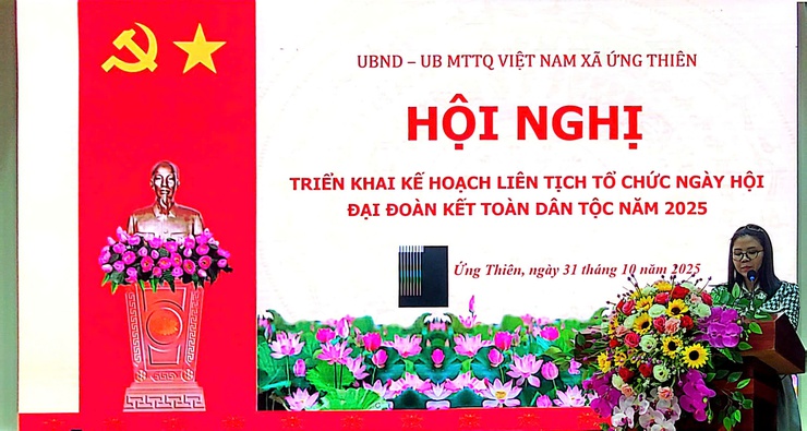 Xã Ứng Thiên triển khai kế hoạch tổ chức Ngày hội Đại đoàn kết toàn dân tộc năm 2025