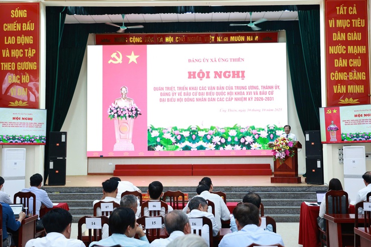 Xã Ứng Thiên triển khai công tác chuẩn bị bầu cử đại biểu Quốc hội khóa XVI và HĐND các cấp