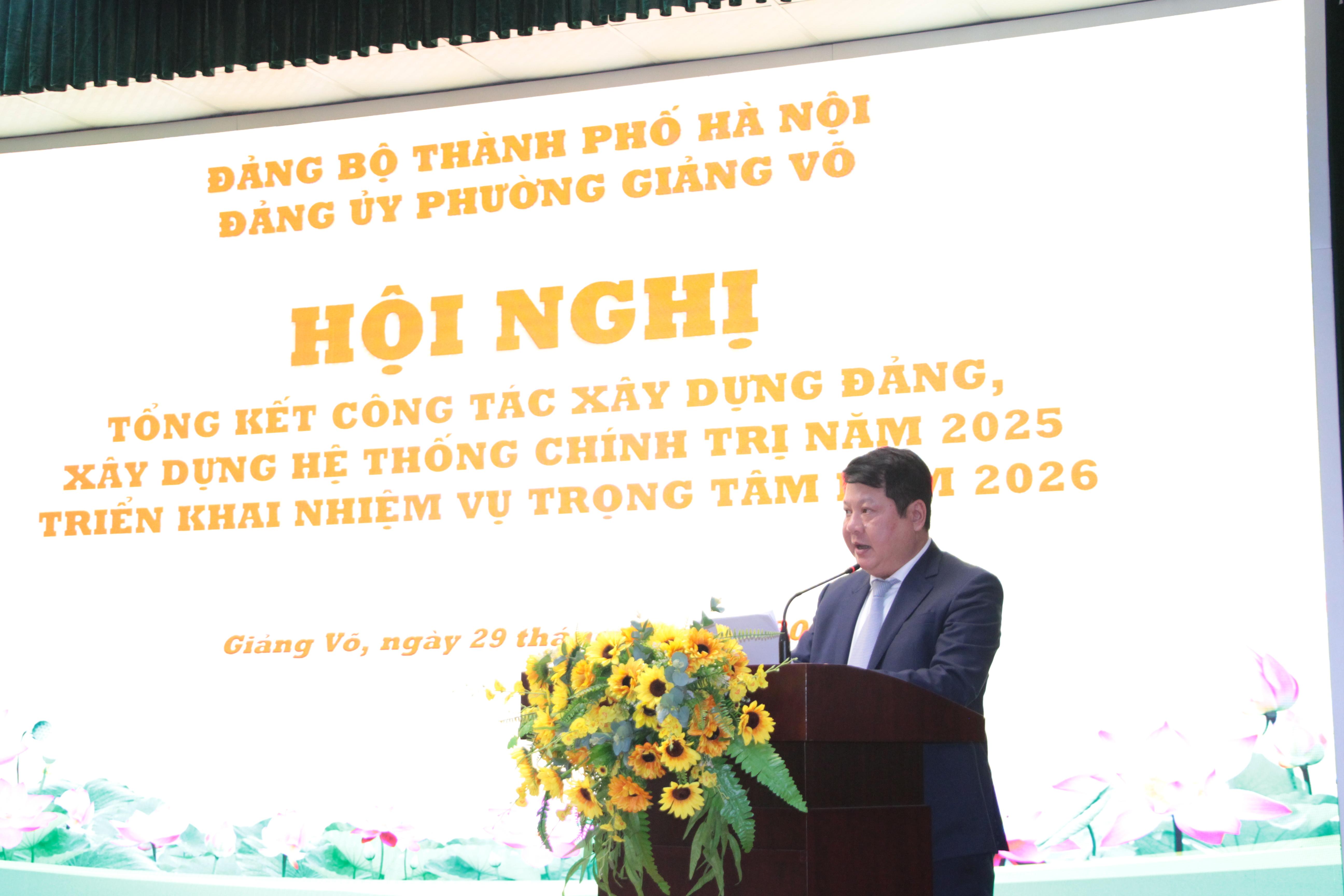 Phường Giảng Võ tập trung xây dựng Đảng, vận hành hiệu quả mô hình chính quyền địa phương hai cấp