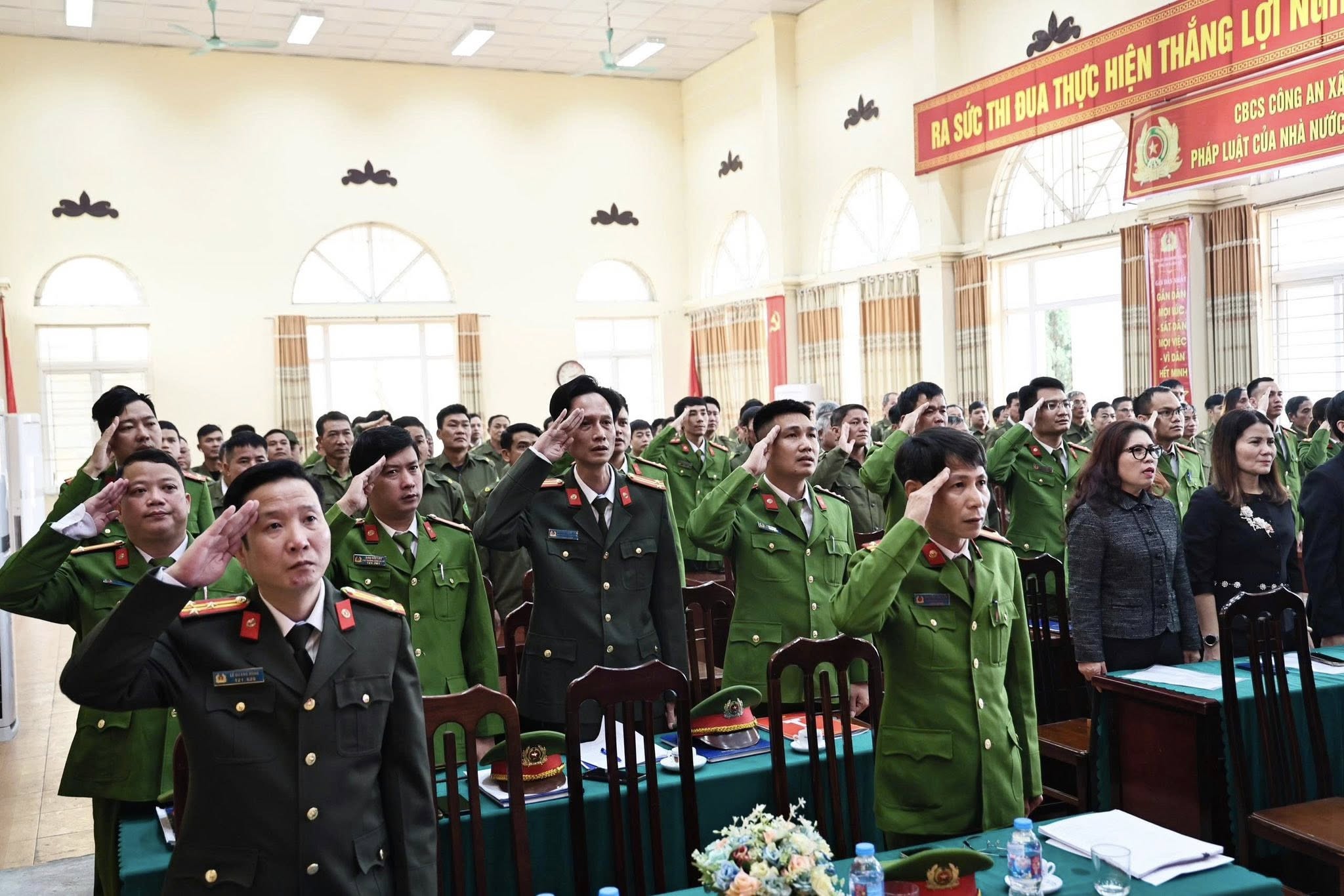 Công an xã Hoà Xá tổng kết công tác năm 2025, triển khai nhiệm vụ năm 2026