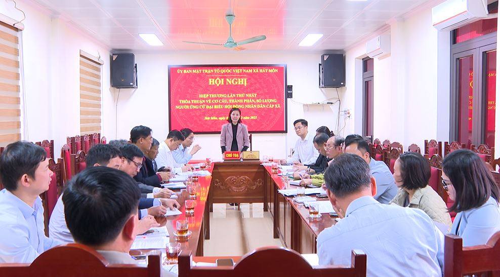 Xã Hát Môn hiệp thương thỏa thuận về cơ cấu, thành phần, số lượng đại biểu HĐND xã khóa XXIV, nhiệm kỳ 2026-2031