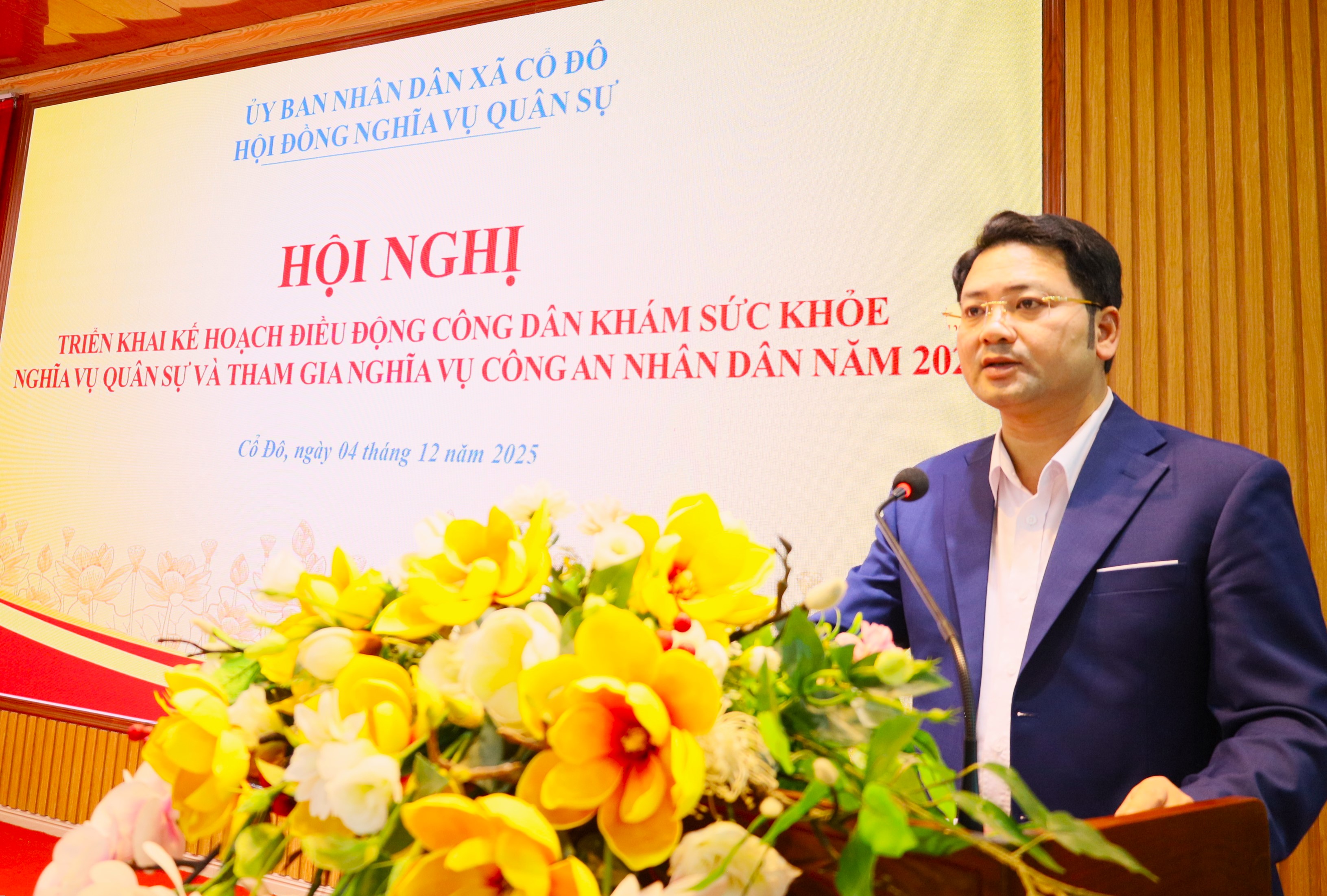 Xã Cổ Đô triển khai kế hoạch điều động công dân khám sức khỏe nghĩa vụ Quân sự và tham gia nghĩa vụ Công an nhân dân năm 2026