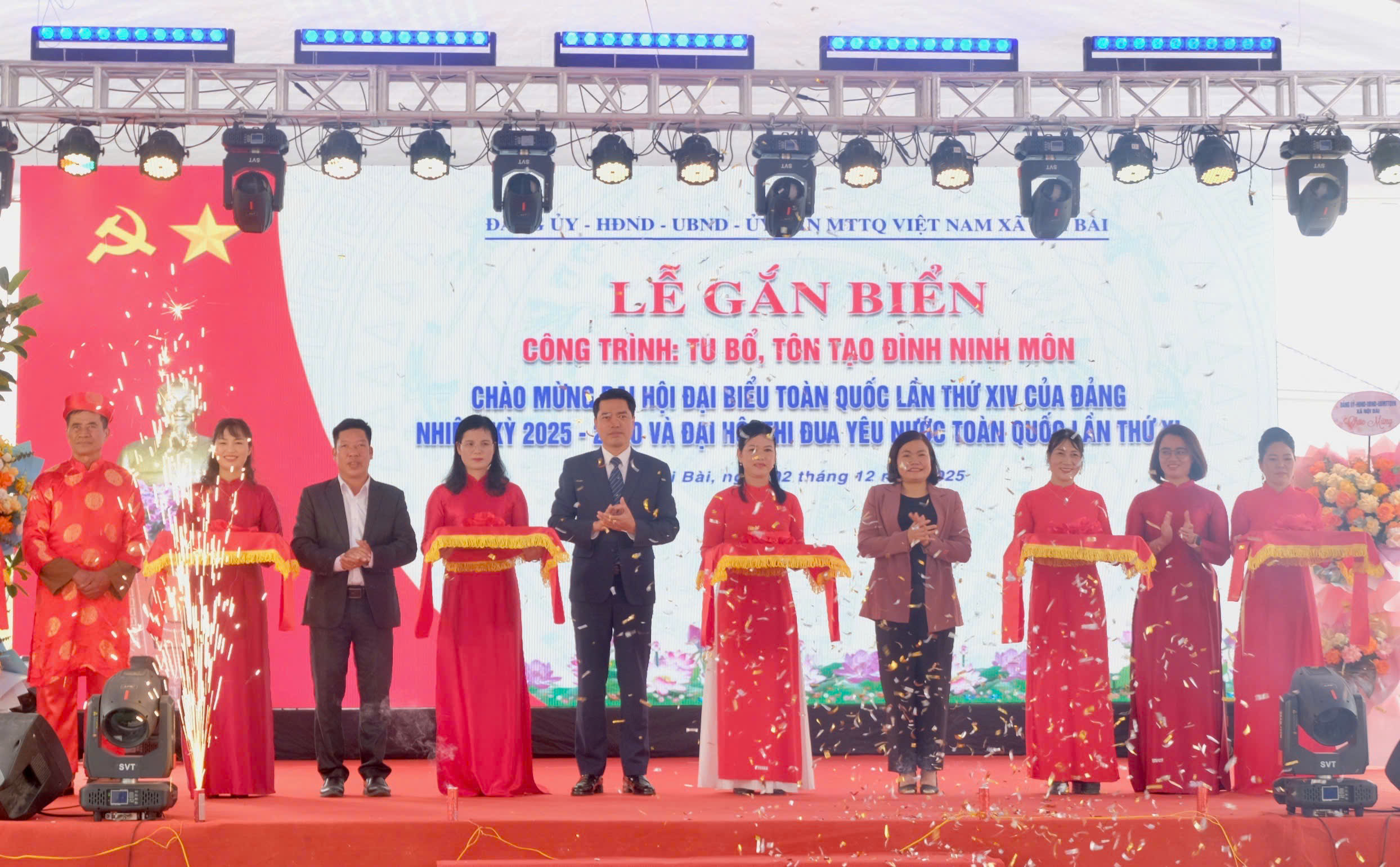 Xã Nội Bài gắn biển hai di tích chào mừng Đại hội Đảng toàn quốc lần thứ XIV và Đại hội thi đua yêu nước toàn quốc lần thứ XI