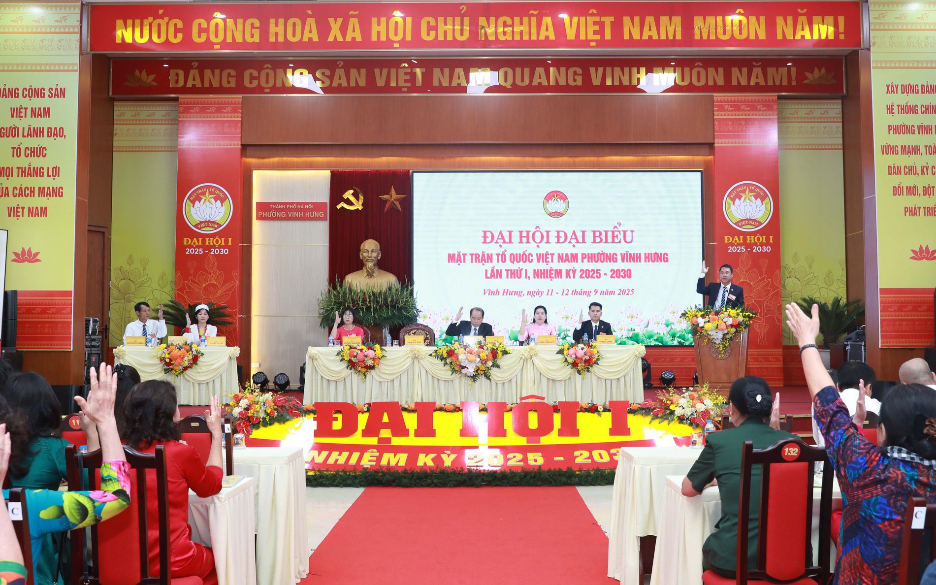 Đại hội MTTQ phường Vĩnh Hưng khóa I: Tăng sức mạnh đoàn kết, nâng tầm vai trò giám sát - phản biện trong giai đoạn mới