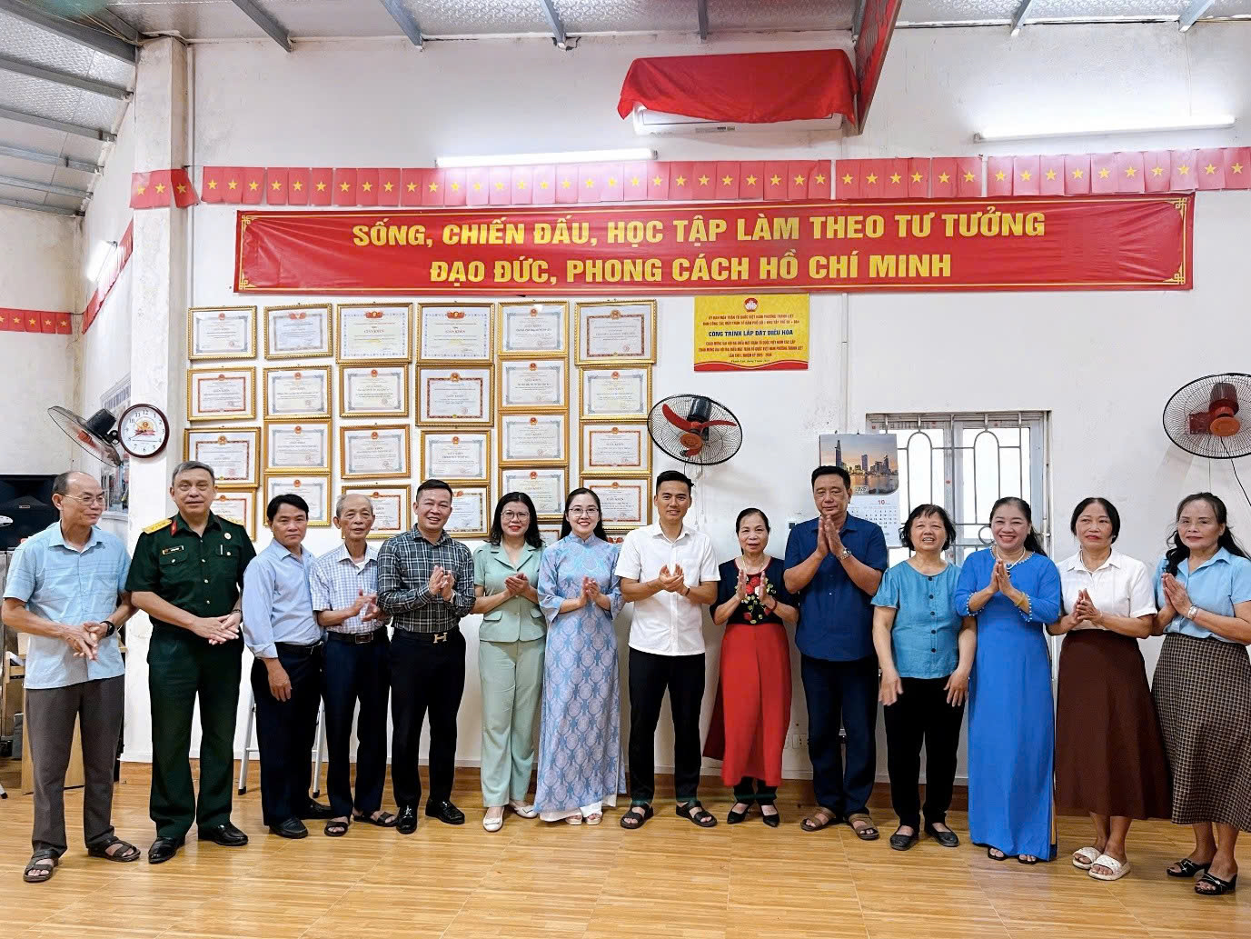 Phường Thanh Liệt: Gắn biển công trình chào mừng Đại hội đại biểu MTTQ Việt Nam các cấp
