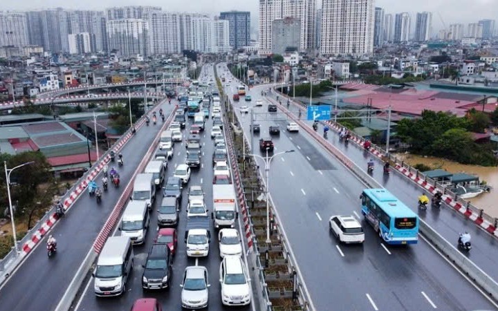 Hà Nội điều chỉnh tổ chức giao thông nhánh Ramp CV1C, hạn chế phương tiện tải trọng lớn từ cầu Vĩnh Tuy