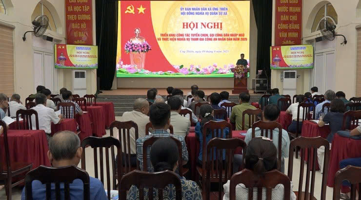 Xã Ứng Thiên triển khai công tác tuyển quân năm 2026: Siết chặt kỷ luật, bảo đảm công bằng, công khai ngay từ khâu sơ tuyển
