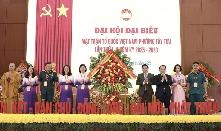 Đại hội đại biểu Uỷ ban MTTQ phường Tây Tựu nhiệm kỳ 2025-2030: Đoàn kết - Đồng lòng - Đổi mới vì mục tiêu xây dựng đô thị văn minh, hiện đại