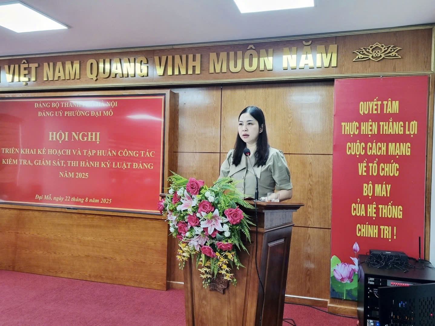 Đảng ủy phường Đại Mỗ tập huấn, nâng cao chất lượng công tác kiểm tra, giám sát năm 2025