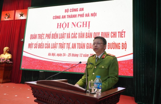 Công an Hà Nội tổ chức tập huấn triển khai Luật trật tự an toàn giao thông đường bộ năm 2025