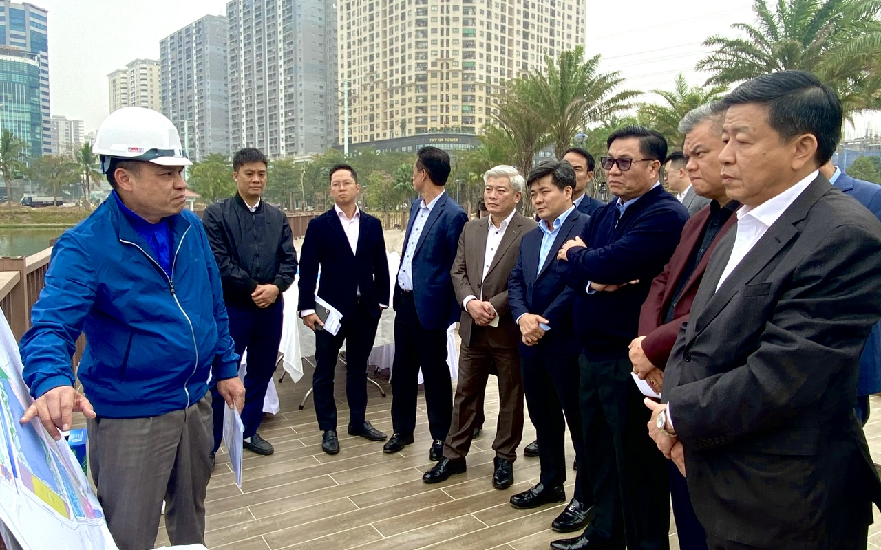 Đẩy nhanh tiến độ dự án Công viên hồ Phùng Khoang: Nỗ lực hoàn thành trước Tết Nguyên đán 2025