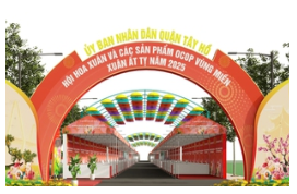 Hội hoa xuân và sản phẩm OCOP vùng miền Xuân Ất Tỵ 2025 - quận Tây Hồ: Rực rỡ sắc xuân, tôn vinh di sản, kết nối giao thương