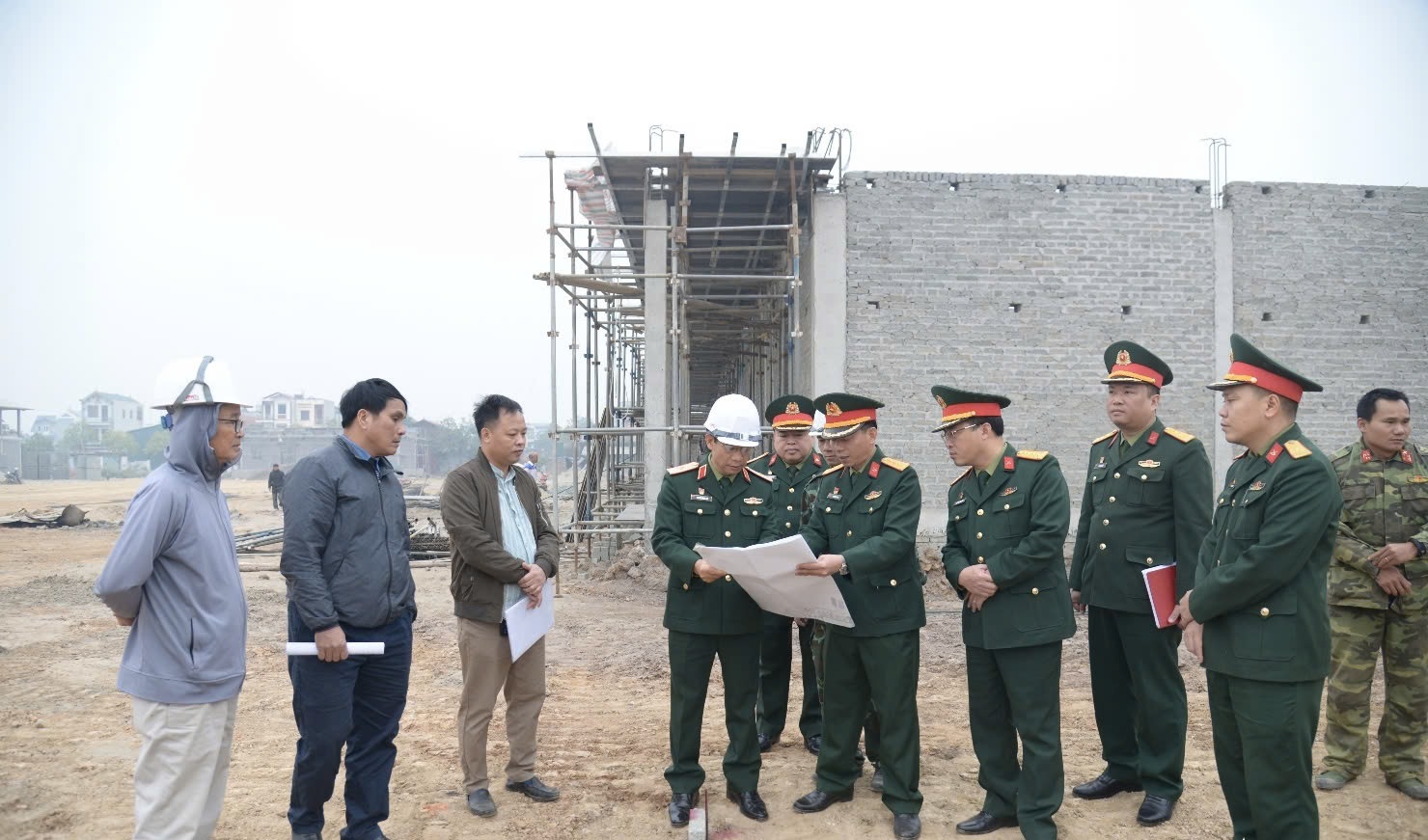 Đẩy nhanh tiến độ, đảm bảo chất lượng công trình quân sự tại Hoài Đức