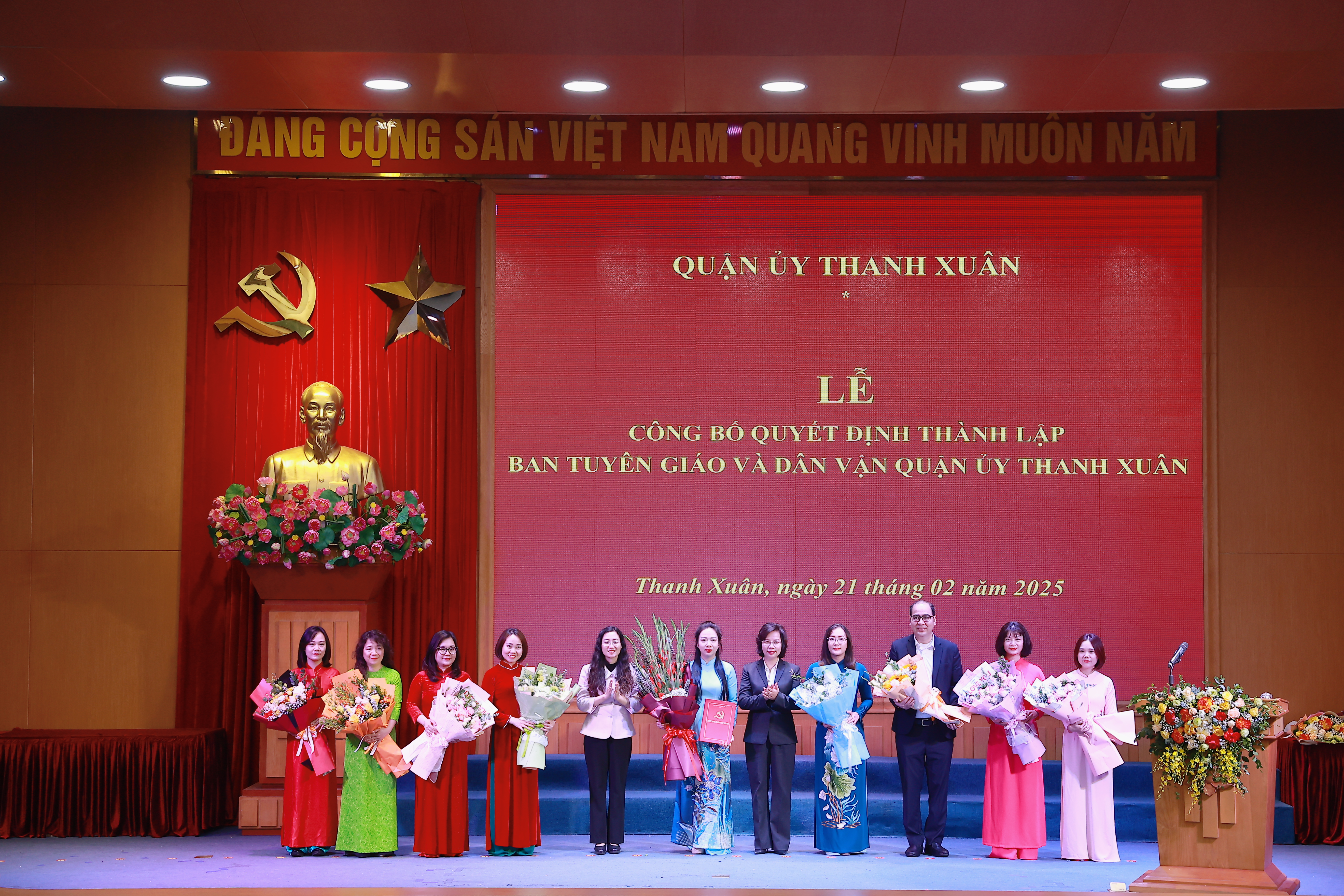Quận Thanh Xuân: Công bố quyết định hợp nhất Ban Tuyên giáo và Dân vận Quận ủy