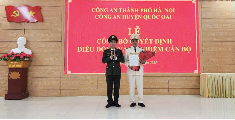 Đại úy Bùi Đức Quân nhận nhiệm vụ tại Công an xã Phú Mãn: Cam kết giữ vững an ninh địa phương