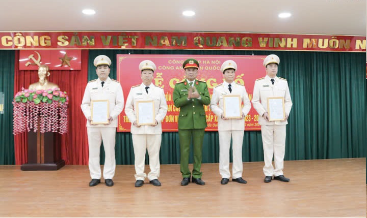 Huyện Quốc Oai công bố thành lập 4 Đảng bộ và kiện toàn lực lượng Công an cấp xã