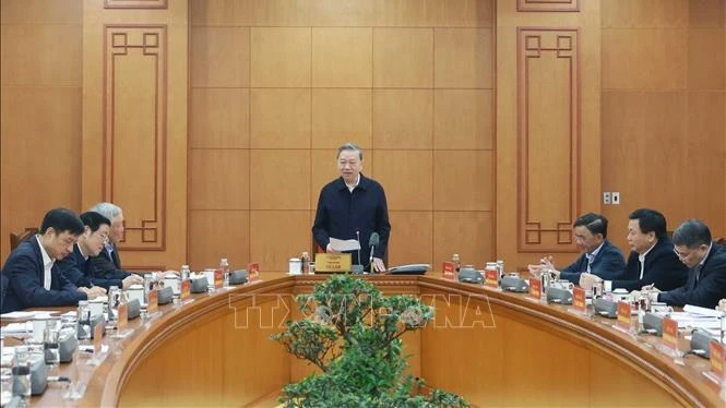 Tổng Bí thư Tô Lâm chủ trì họp Thường trực các Tiểu ban chuẩn bị Đại hội XIV của Đảng