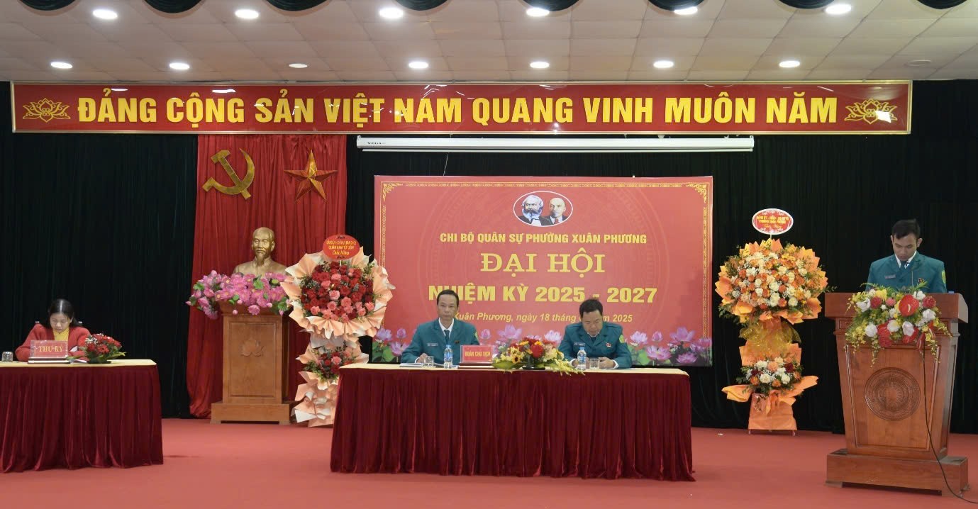 Chi bộ Quân sự phường Xuân Phương (quận Nam Từ Liêm) quyết tâm nâng cao chất lượng lực lượng vũ trang trong nhiệm kỳ mới