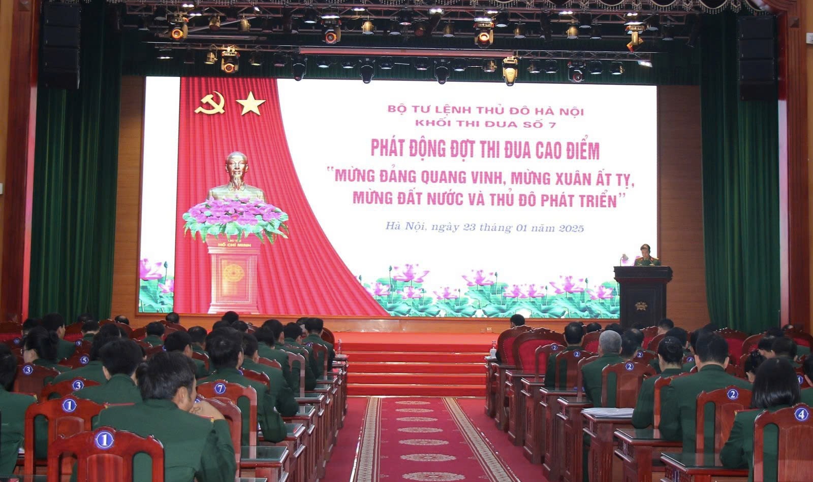 Khối thi đua số 7 Bộ Tư lệnh Thủ đô Hà Nội phát động thi đua cao điểm “Mừng Đảng - Mừng Xuân”, quyết tâm hoàn thành xuất sắc nhiệm vụ năm 2025