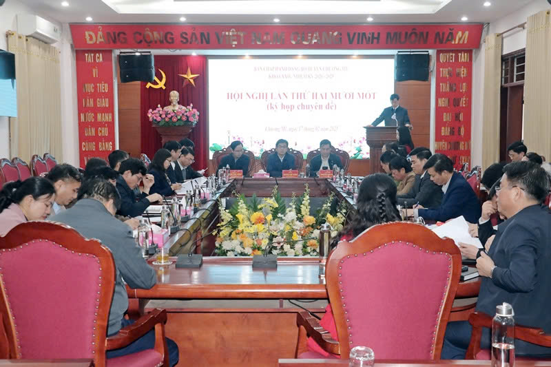 Huyện Chương Mỹ sắp xếp tổ chức bộ máy và hoàn thiện công tác chuẩn bị Đại hội Đảng bộ lần thứ XXV
