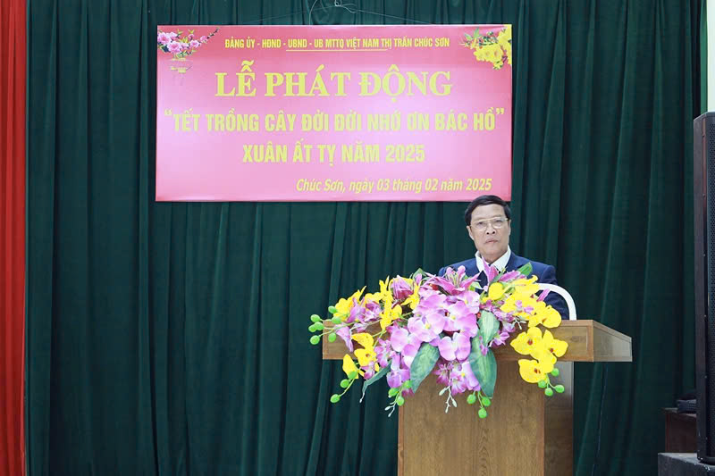 Thị trấn Chúc Sơn (huyện Chương Mỹ) phát động Tết trồng cây đầu Xuân và triển khai nhiệm vụ chính trị sau kỳ nghỉ Tết