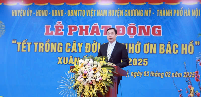 Huyện Chương Mỹ phát động Tết trồng cây Xuân Ất Tỵ 2025: Lan tỏa tinh thần xanh vì một tương lai bền vững