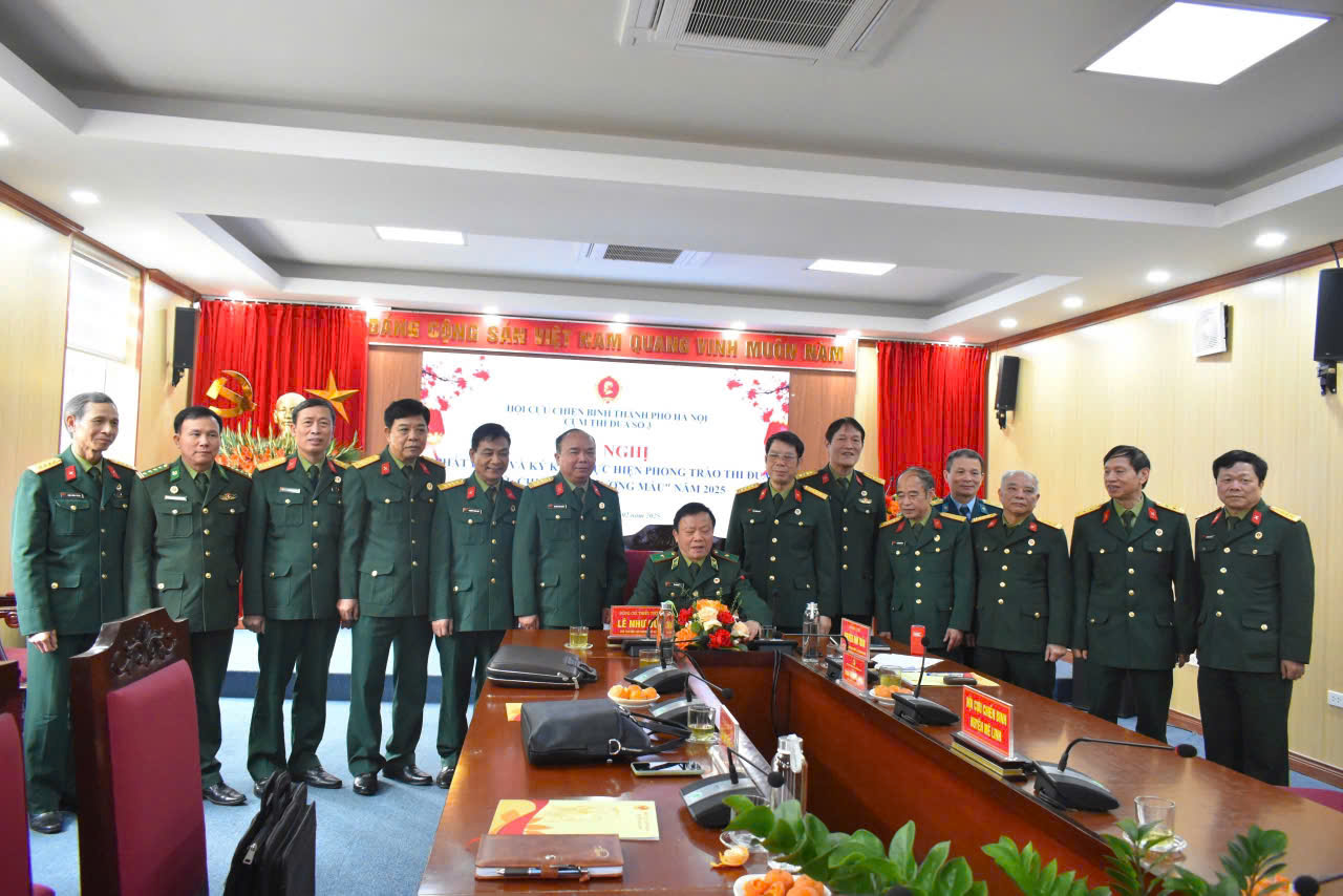 Cụm thi đua số 3 Hội Cựu chiến binh thành phố Hà Nội phát động thi đua năm 2025: Gương mẫu - Đổi mới - Hiệu quả - Quyết tâm vì kỷ nguyên vươn mình của dân tộc