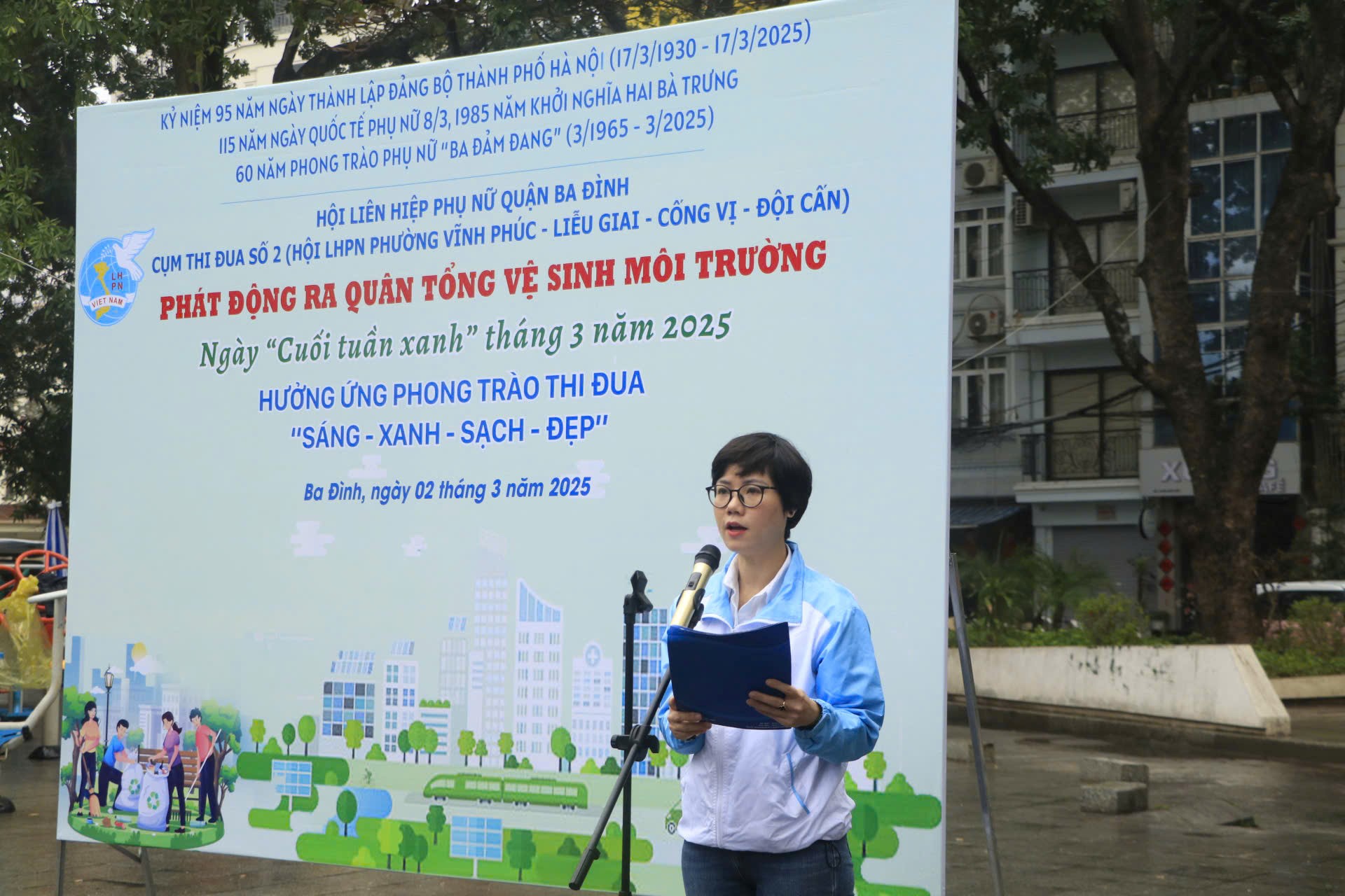 Phụ nữ Ba Đình đồng loạt ra quân vì môi trường: Hành động thiết thực xây dựng đô thị xanh, sạch, đẹp