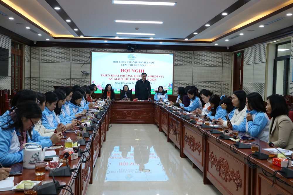 Cụm thi đua số 5 Hội LHPN Hà Nội phát động thi đua năm 2025: Lan tỏa sức mạnh phụ nữ thời đại mới, hướng tới kỷ nguyên vươn mình của dân tộc