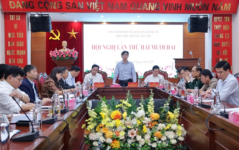 Huyện Chương Mỹ siết chặt kỷ cương, tăng tốc các dự án trọng điểm, đẩy mạnh sắp xếp tổ chức bộ máy theo Nghị quyết 18-NQ/TW