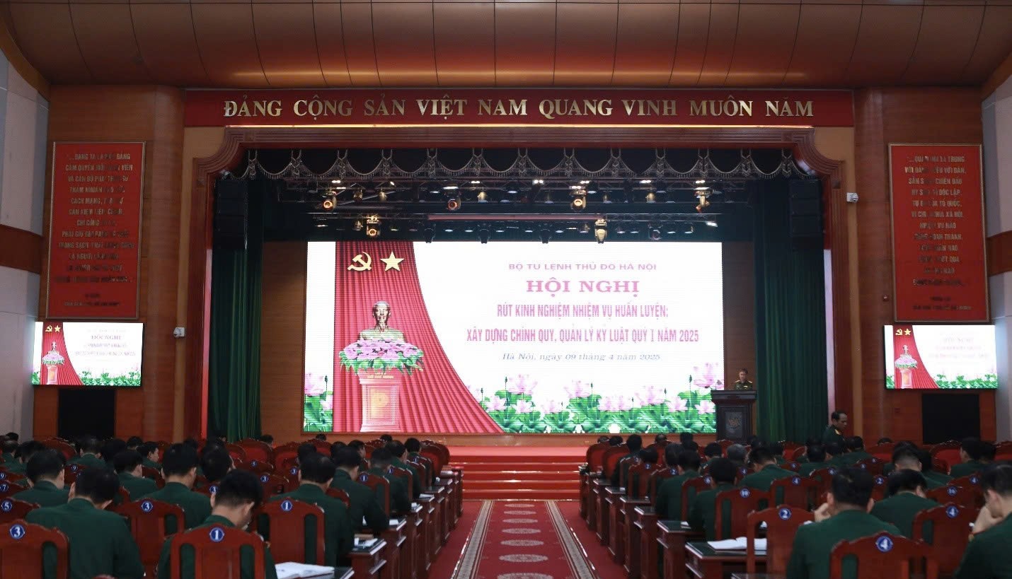 Bộ Tư lệnh Thủ đô Hà Nội rút kinh nghiệm huấn luyện Quý I, nâng cao chất lượng sẵn sàng chiến đấu