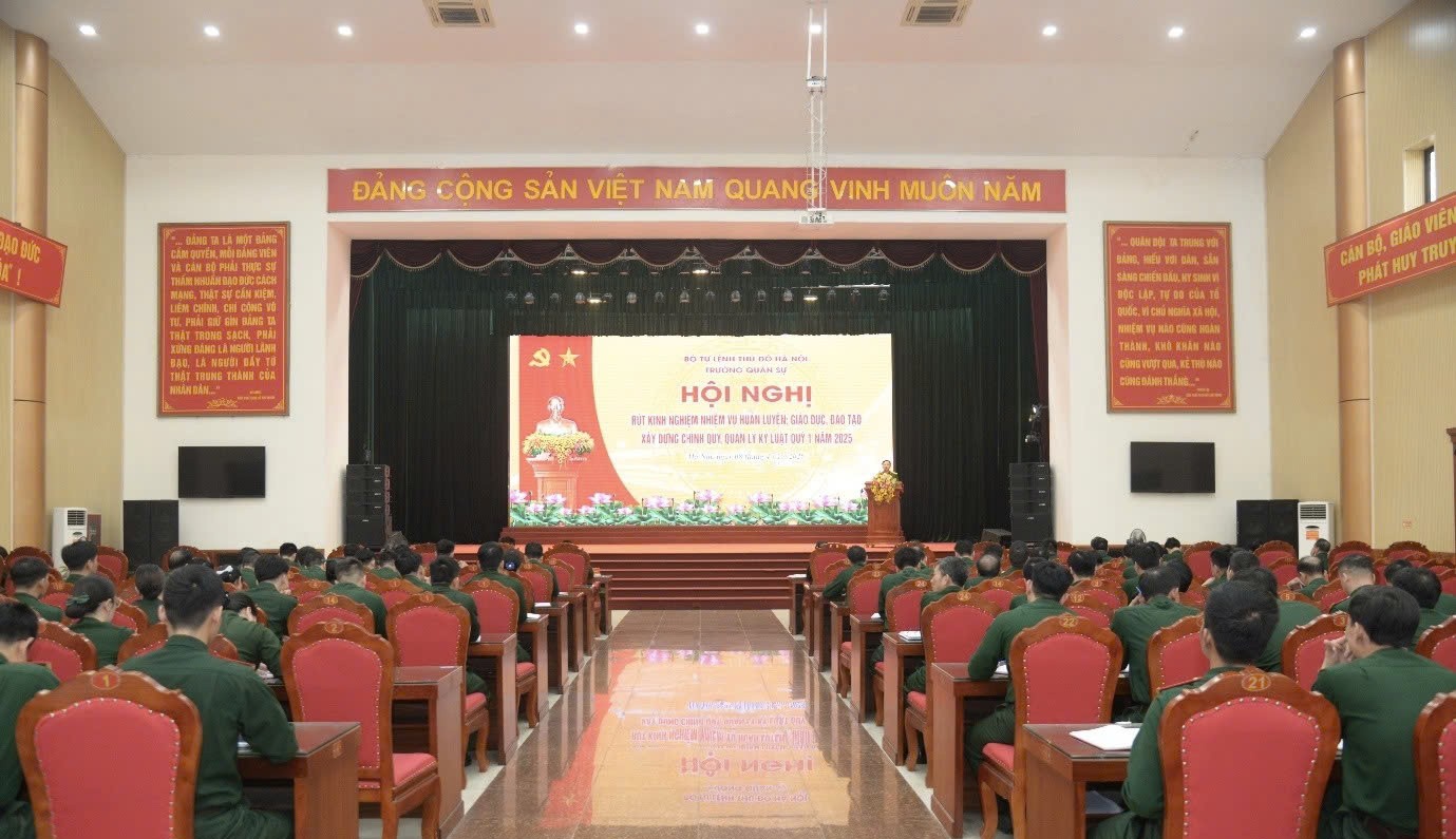 Trường Quân sự Bộ Tư lệnh Thủ đô Hà Nội hoàn thành toàn diện nhiệm vụ huấn luyện quý I-2025