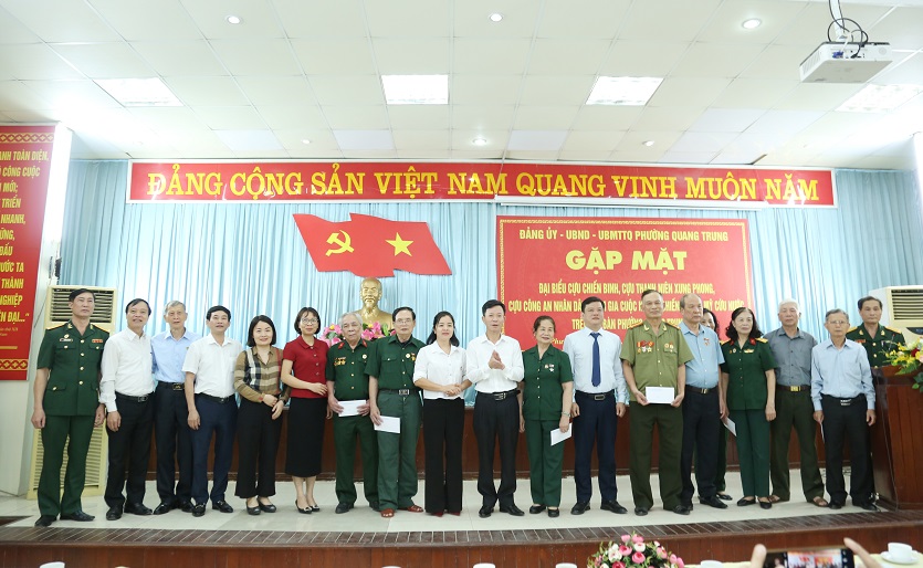 Phường Quang Trung tri ân các cựu chiến binh, cựu thanh niên xung phong nhân kỷ niệm 50 năm Đại thắng mùa Xuân 1975