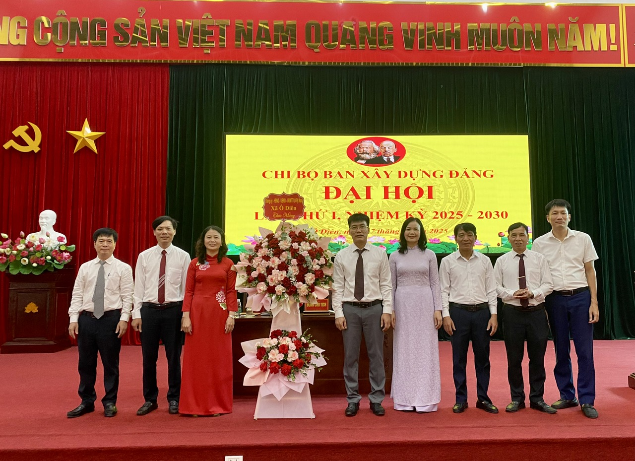 Đại hội Chi bộ Ban xây dựng Đảng xã Ô Diên lần thứ I, nhiệm kỳ 2025-2030
