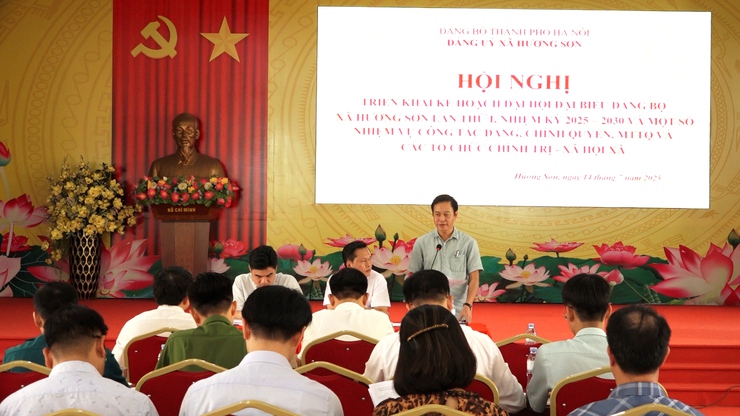 Xã Hương Sơn: Triển khai kế hoạch Đại hội Đảng bộ xã lần thứ I, nhiệm kỳ 2025-2030 bảo đảm chất lượng và đúng tiến độ