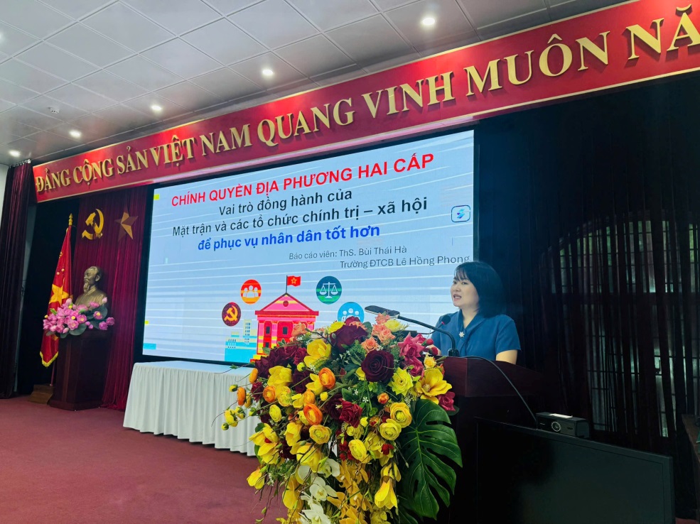 Phường Yên Hòa tổ chức hội nghị chuyên đề về chính quyền địa phương hai cấp: Khẳng định vai trò đồng hành của Mặt trận và các đoàn thể