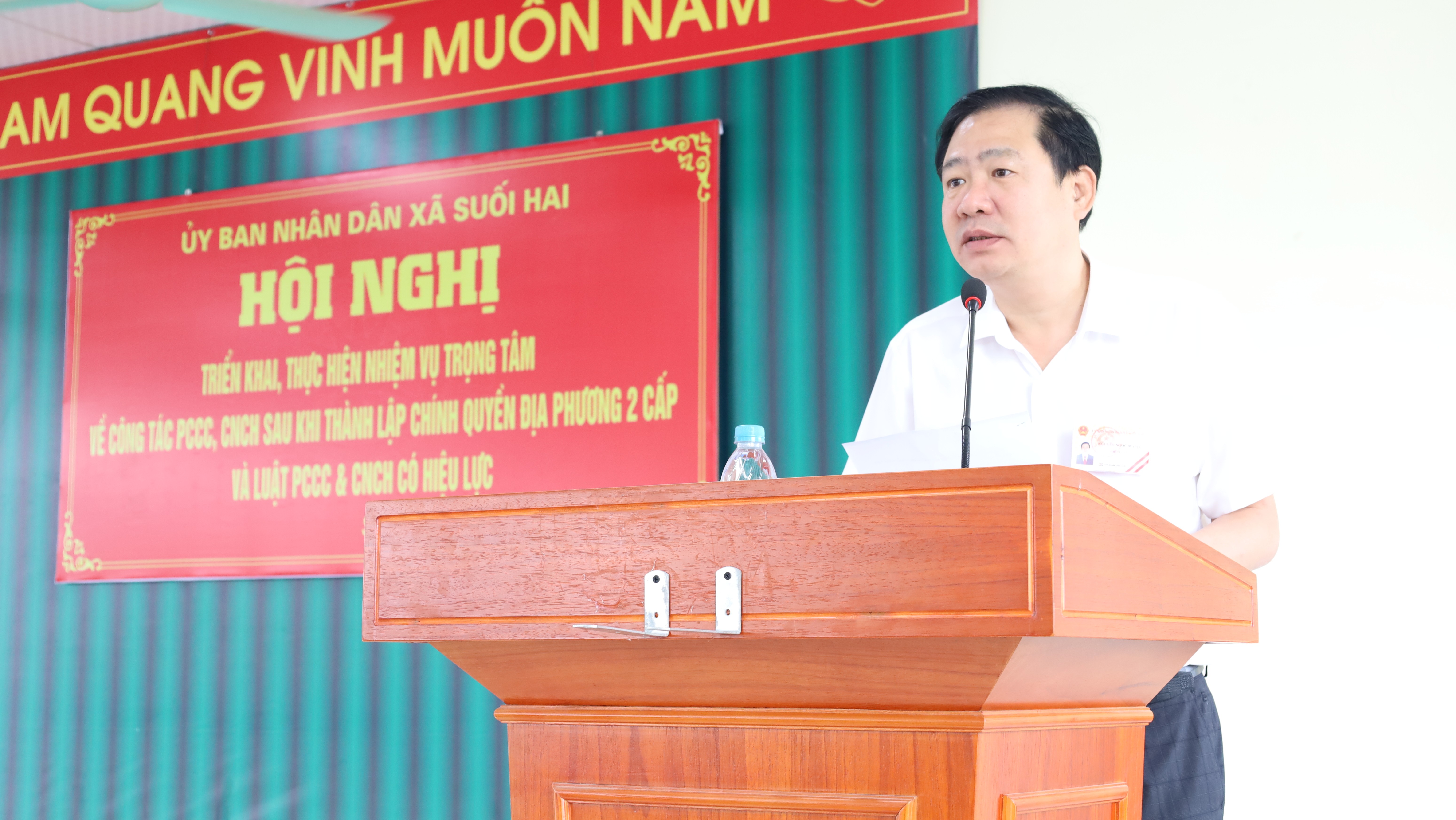 Xã Suối Hai triển khai Luật PCCC và CNCH mới: Quyết liệt phòng ngừa, nâng cao kỹ năng an toàn cho người dân