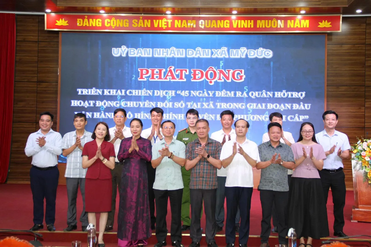 Xã Mỹ Đức lan toả tinh thần chuyển đổi số đến từng người dân