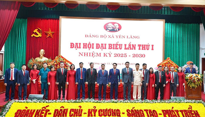  Đại hội đại biểu Đảng bộ xã Yên Lãng lần thứ I, nhiệm kỳ 2025-2030: Khơi dậy khát vọng phát triển vùng đất phía Bắc Thủ đô